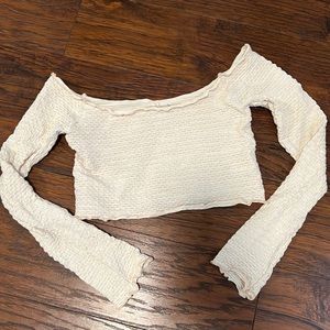 Free people intimately crop top long sleeve